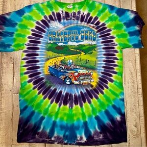 Grateful Dead Tie-Dye Men's Shirt Medium Truckin up to Buffalo Size Medium